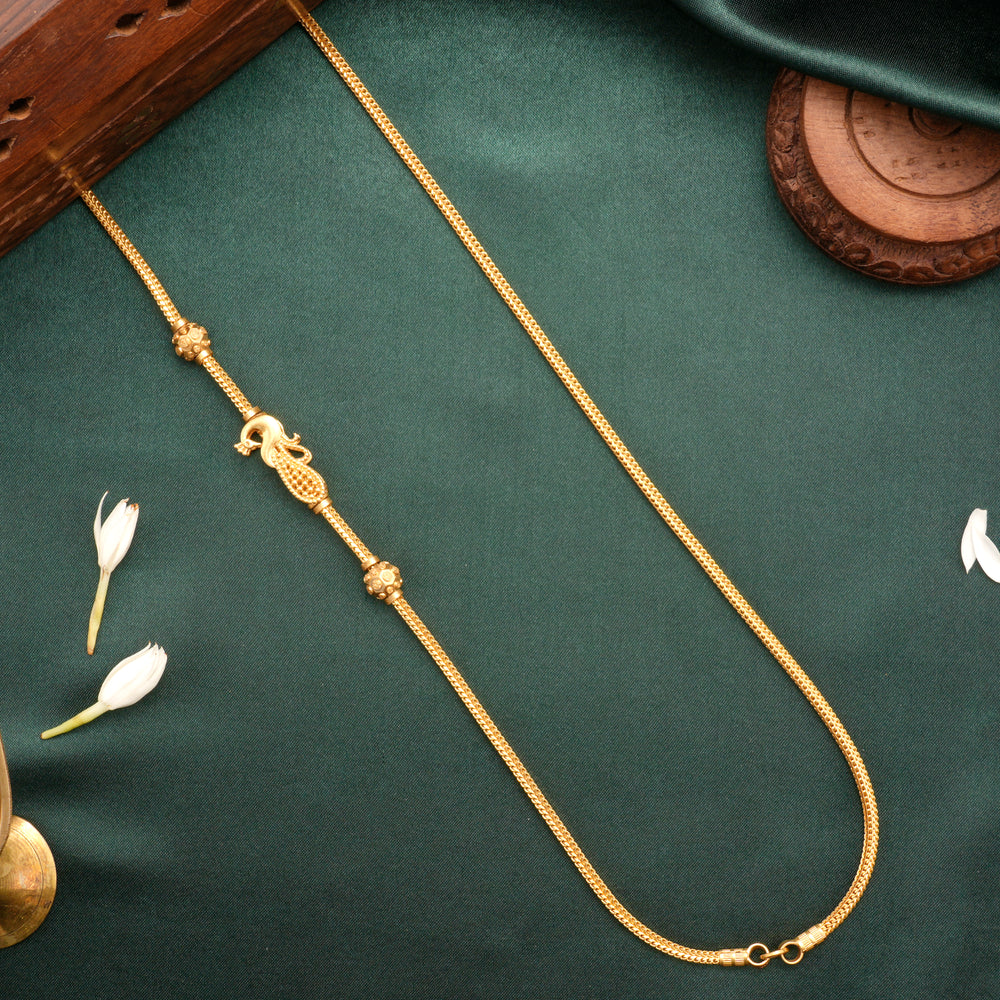 Elegant Peacock Mugappu Chain