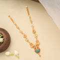 Divine Lakshmi Enamel Design Golden Necklace