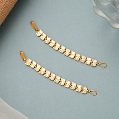 Traditional Gold Design White Stone Mattal