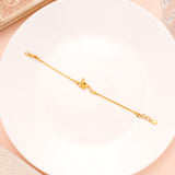 Minimal Toy Design Gold Bracelet for Women