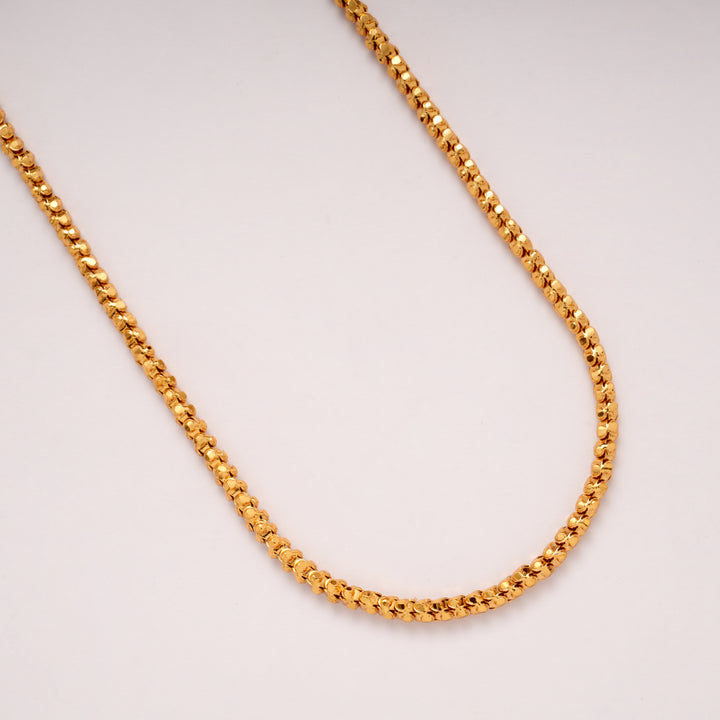 Bold Multi Beaded Link Gold Plated Chain