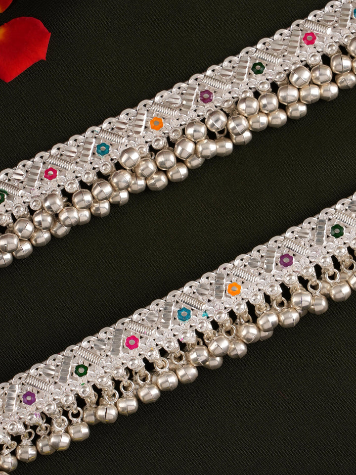 Divine Bells Silver Anklet