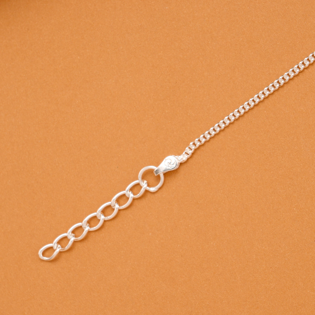 Light Blue Fish Enamel Silver Baby Bracelet