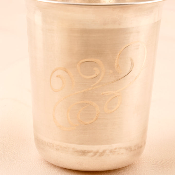 Traditional Leaf Design Silver Glass