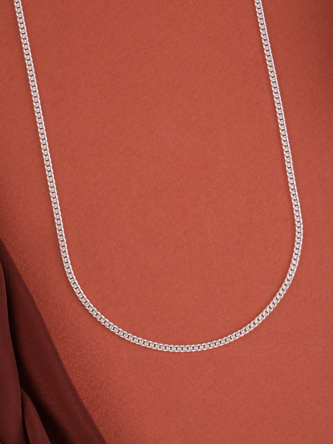 Curb Cuban Link 2mm Silver Chain