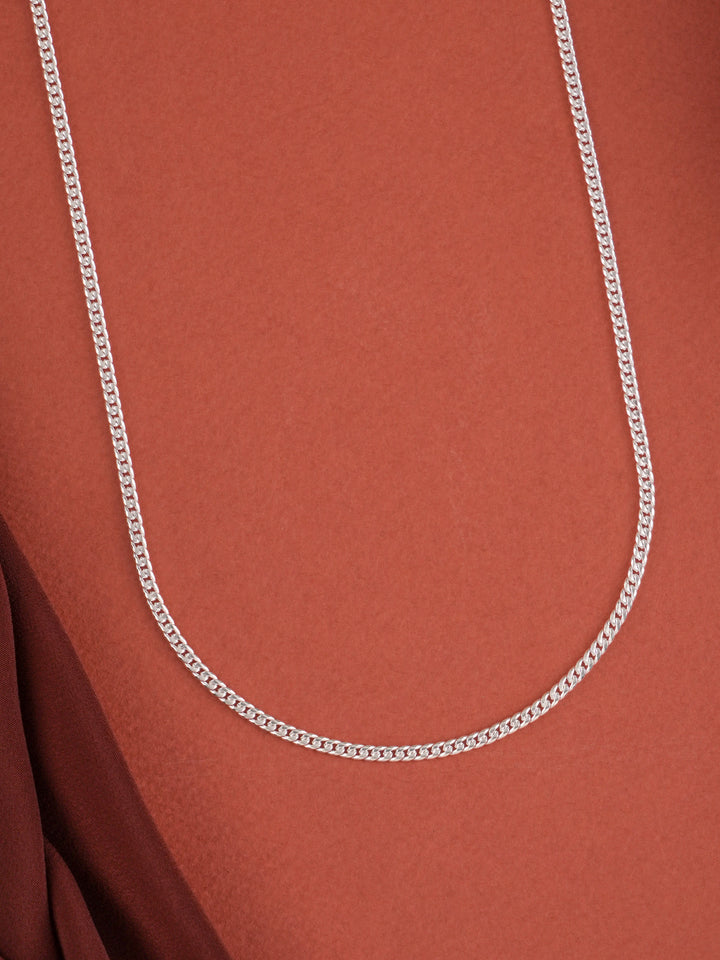 Curb Cuban Link 2mm Silver Chain