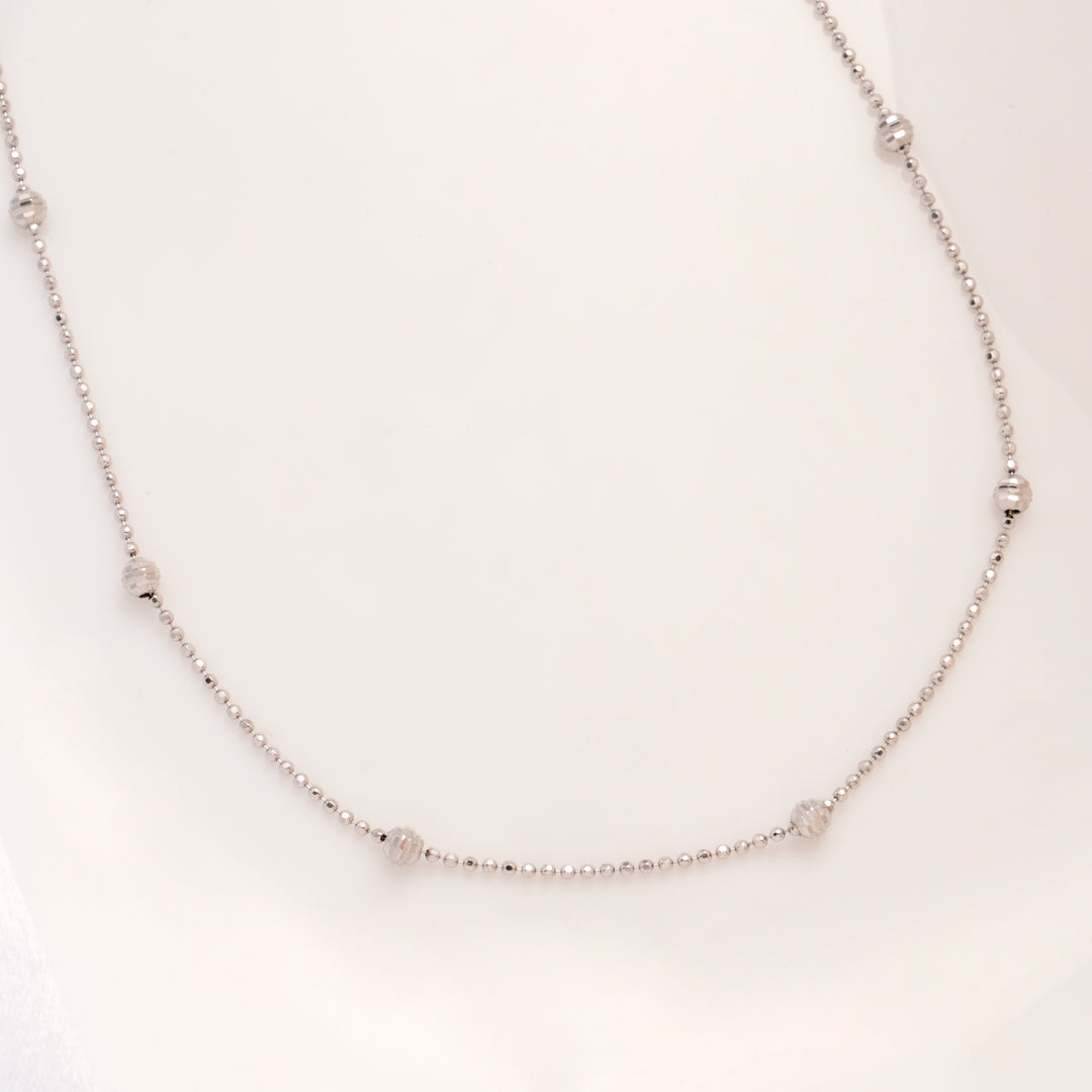 Royal Ball Beaded Silver Chain