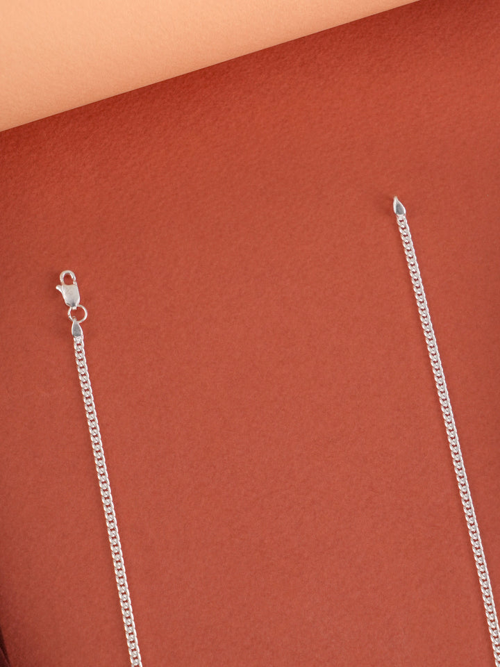 Curb Cuban Link 2mm Silver Chain