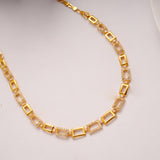 Geometric Fancy Gold Plated Necklace Set