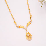 Classic Leaf Shape Golden Necklace Set