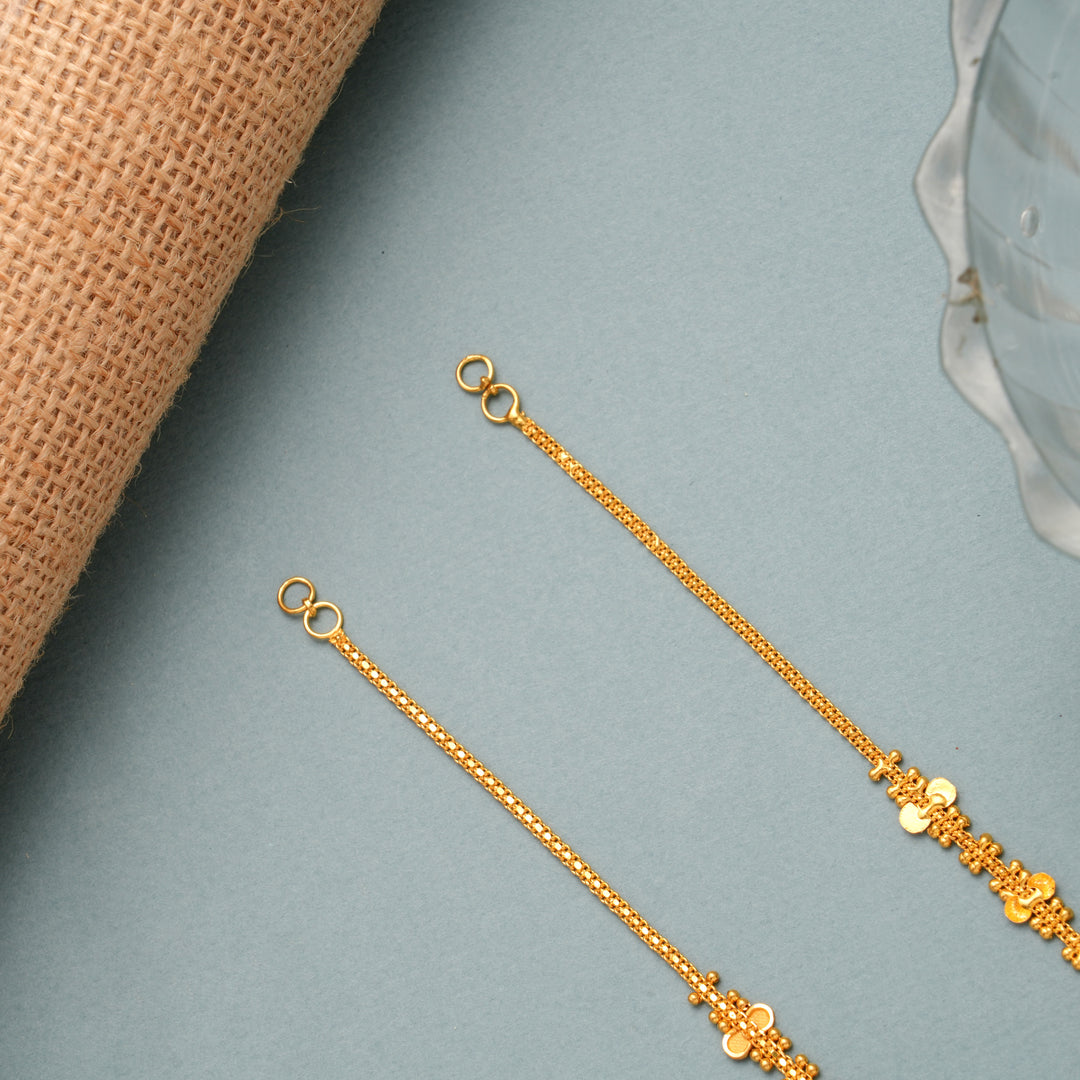 Vighnaharta Brass Gold Ear Mattal