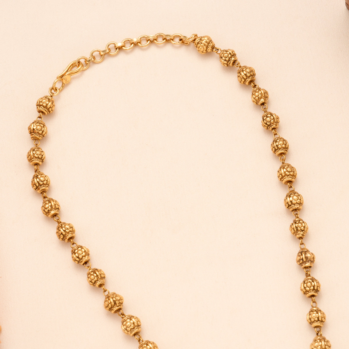 Goddess Lakshmi Devi Pendant Golden Necklace