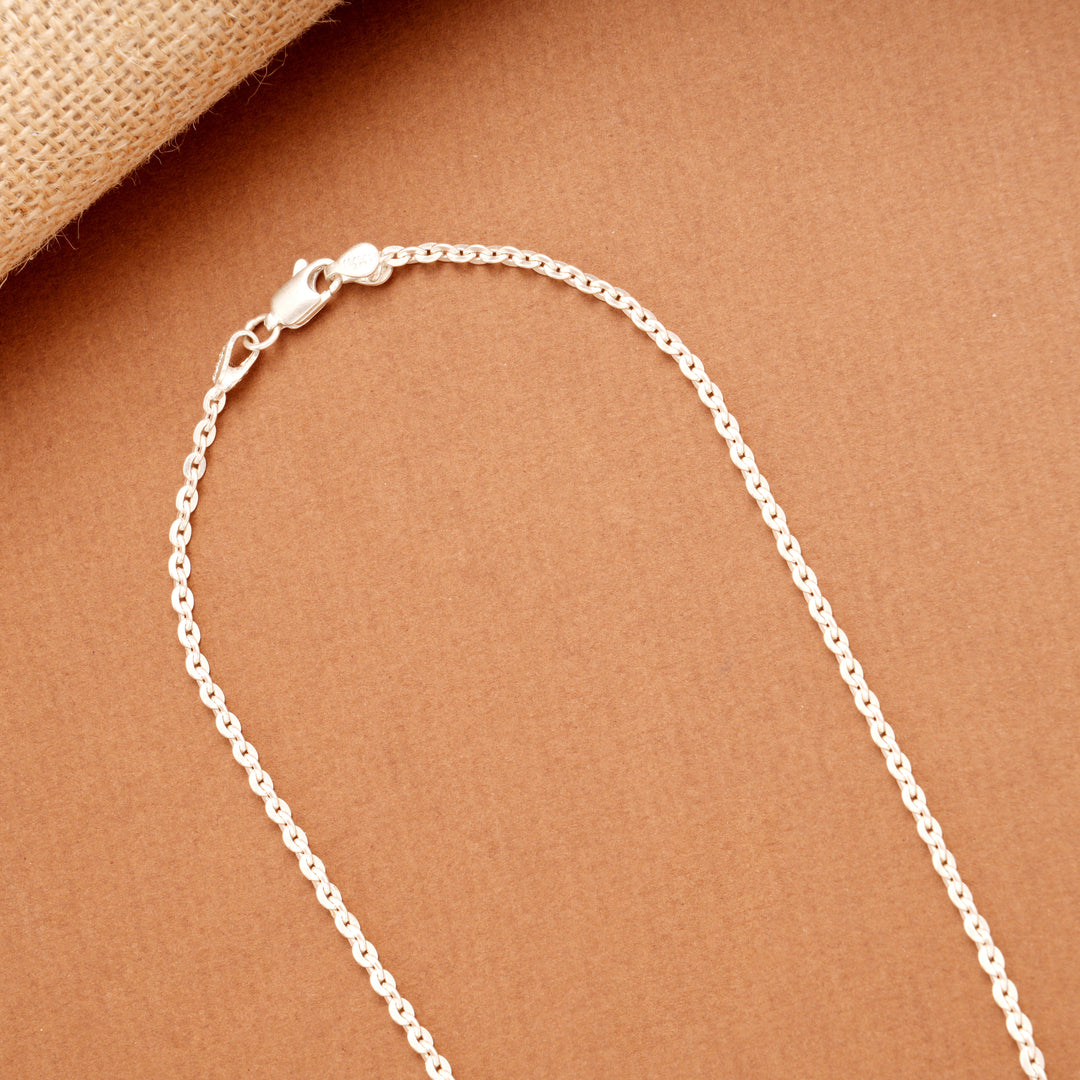 Classic Paper Link Silver Women’s Chain