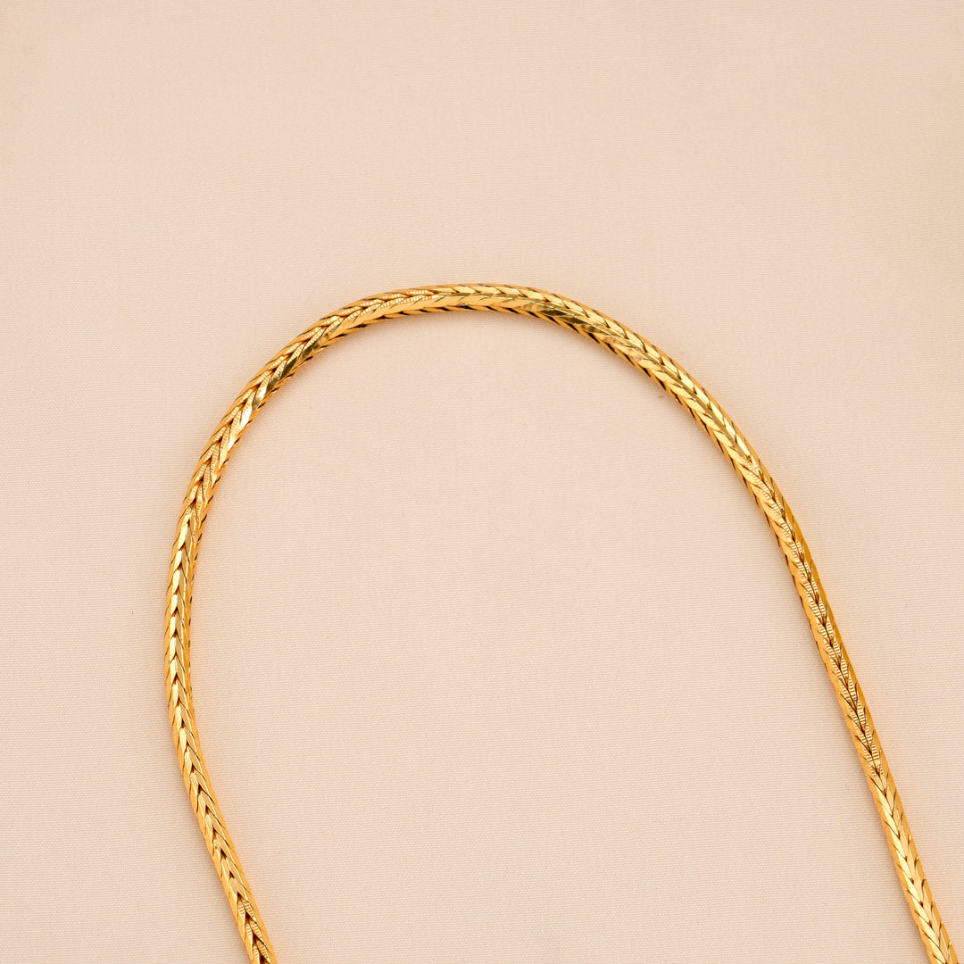 Lakshmi White Stone Silver Mugappu Chain