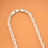 Elegant Twisted Heavy Rope Silver Chain