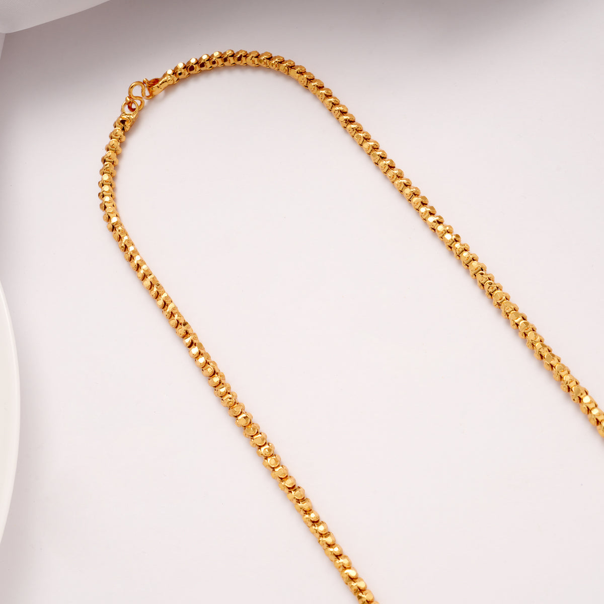 Bold Multi Beaded Link Gold Plated Chain