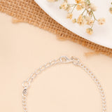 Yellow Spiral Bead Baby Silver Bracelet