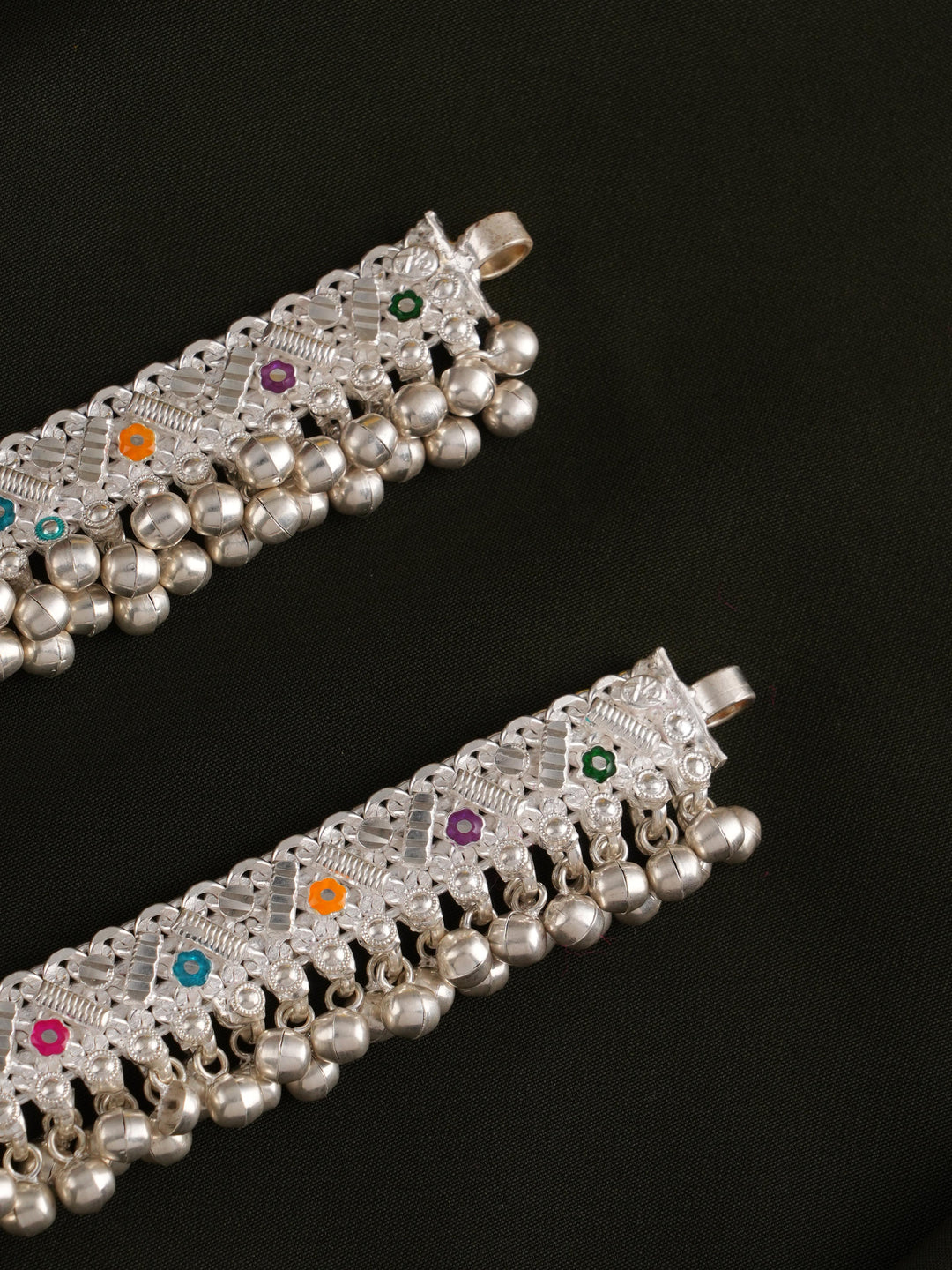 Divine Bells Silver Anklet