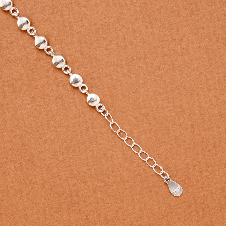 Minimalist Triple Solid Heart Silver Bracelet