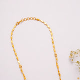 Classic Leaf Shape Golden Necklace Set