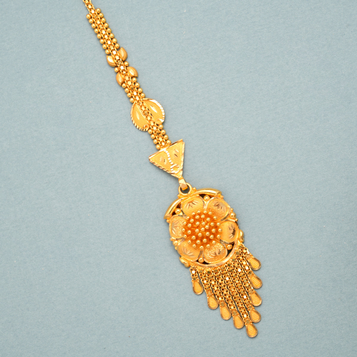 Ethnic Grand Floral with Dazzles Gold Tikka