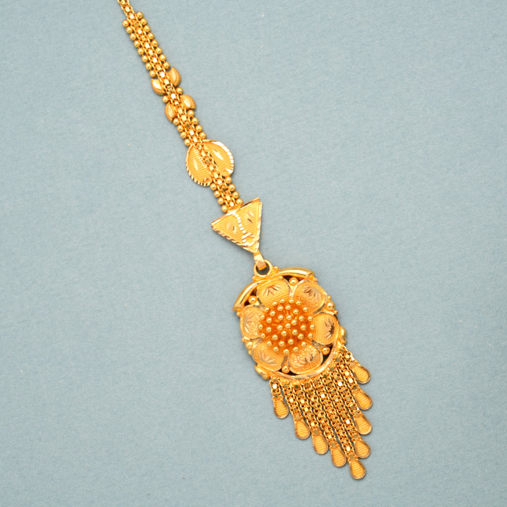 Ethnic Grand Floral with Dazzles Gold Tikka