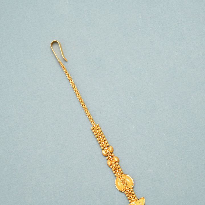 Ethnic Grand Floral with Dazzles Gold Tikka