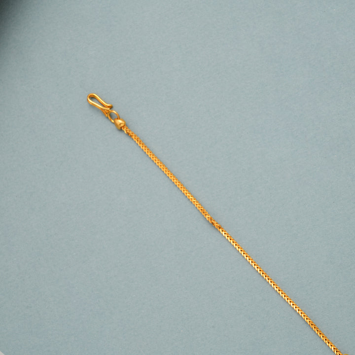 Vintage Style Blue Stone Floral Gold Tikka