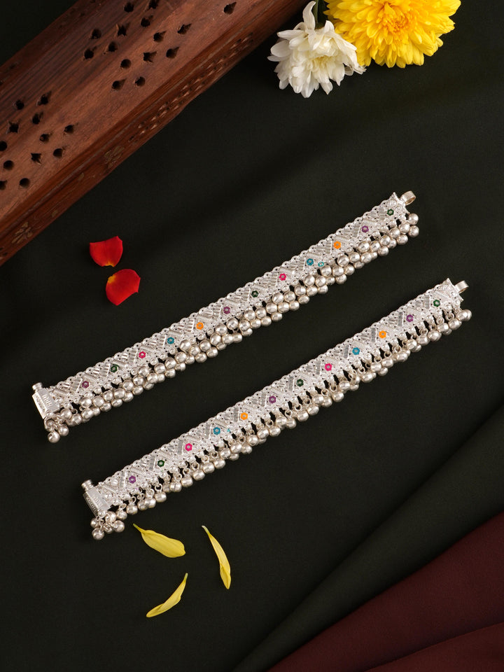 Divine Bells Silver Anklet