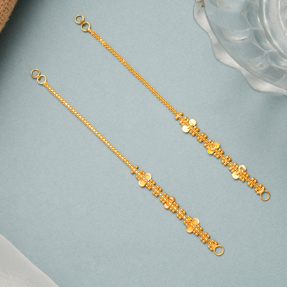 Vighnaharta Brass Gold Ear Mattal