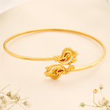 Floral Ruby Stone Gold Kada