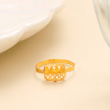 Vintage Square Motif Gold Ring