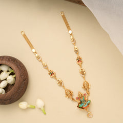 Devotional Lakshmi and Vinayagar Golden Necklace