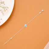 Light Blue Fish Enamel Silver Baby Bracelet