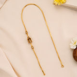 Lakshmi White Stone Silver Mugappu Chain