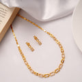 Geometric Fancy Gold Plated Necklace Set