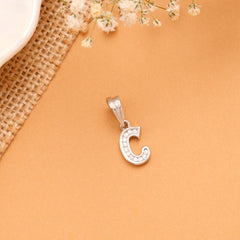 Classic Letter C Silver Pendant