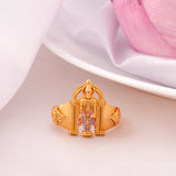 Temple-Style Venkateshwara Golden Ring