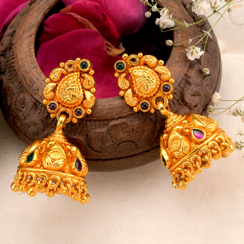 Nagas Peacock Design Gold Plated Earring