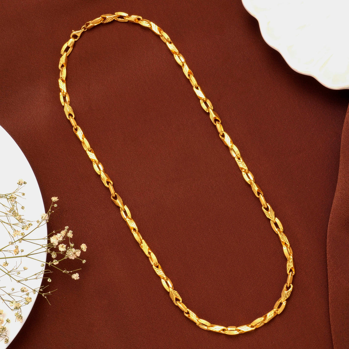 Premium Paper Cut Link Gold Chain
