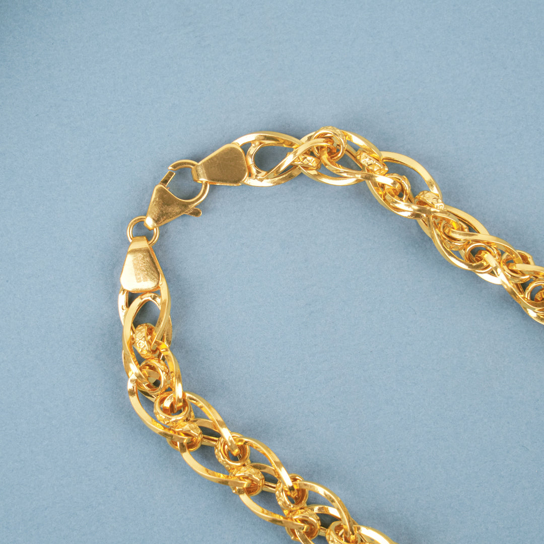 Bold Braided Twisted Gold Chain