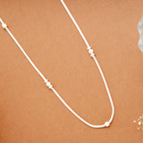 Stylish Bold Silver Chain with Beads