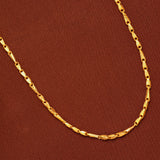 Iconic Wheat Design Gold Chain for Men