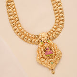 Temple Lakshmi Silver Gold Plated Haram