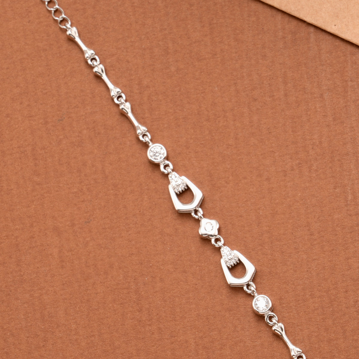 Radiant Women’s Red Stone Silver Bracelet