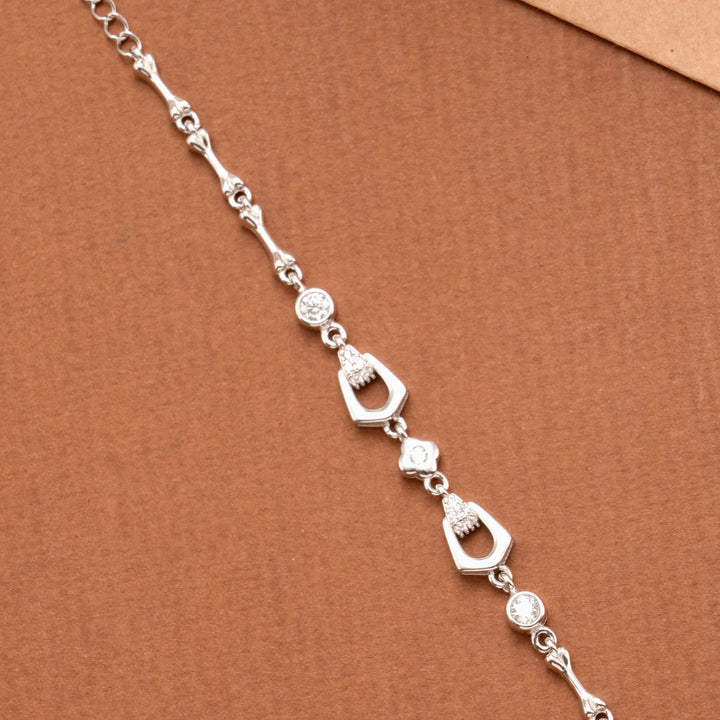 Radiant Women’s Red Stone Silver Bracelet
