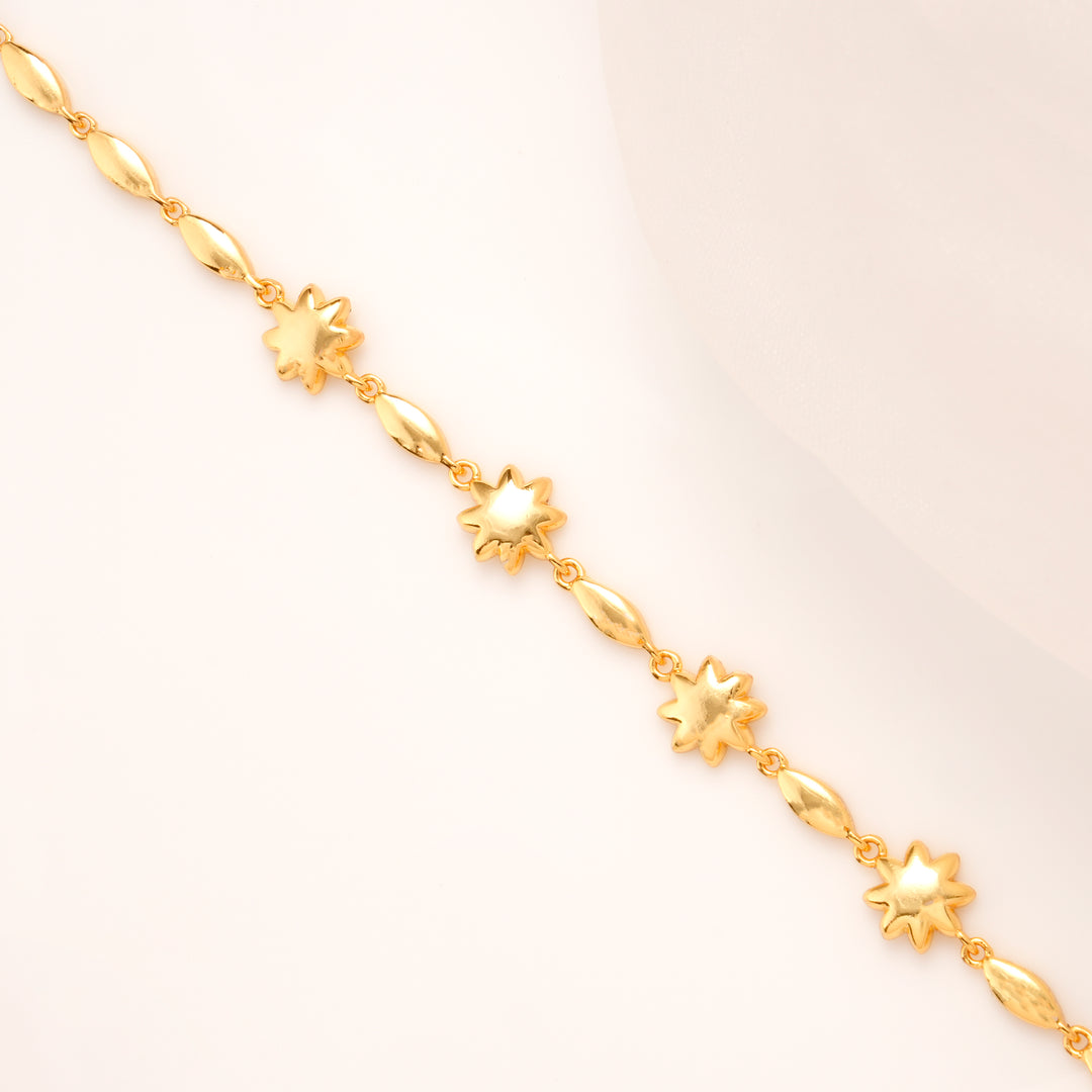 Golden Sunbeam Silver Bracelet