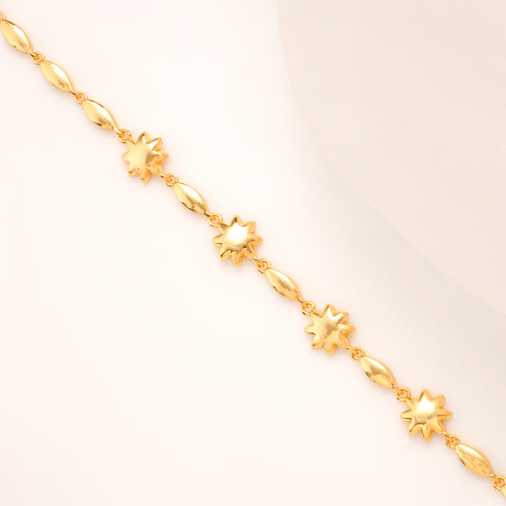 Golden Sunbeam Silver Bracelet