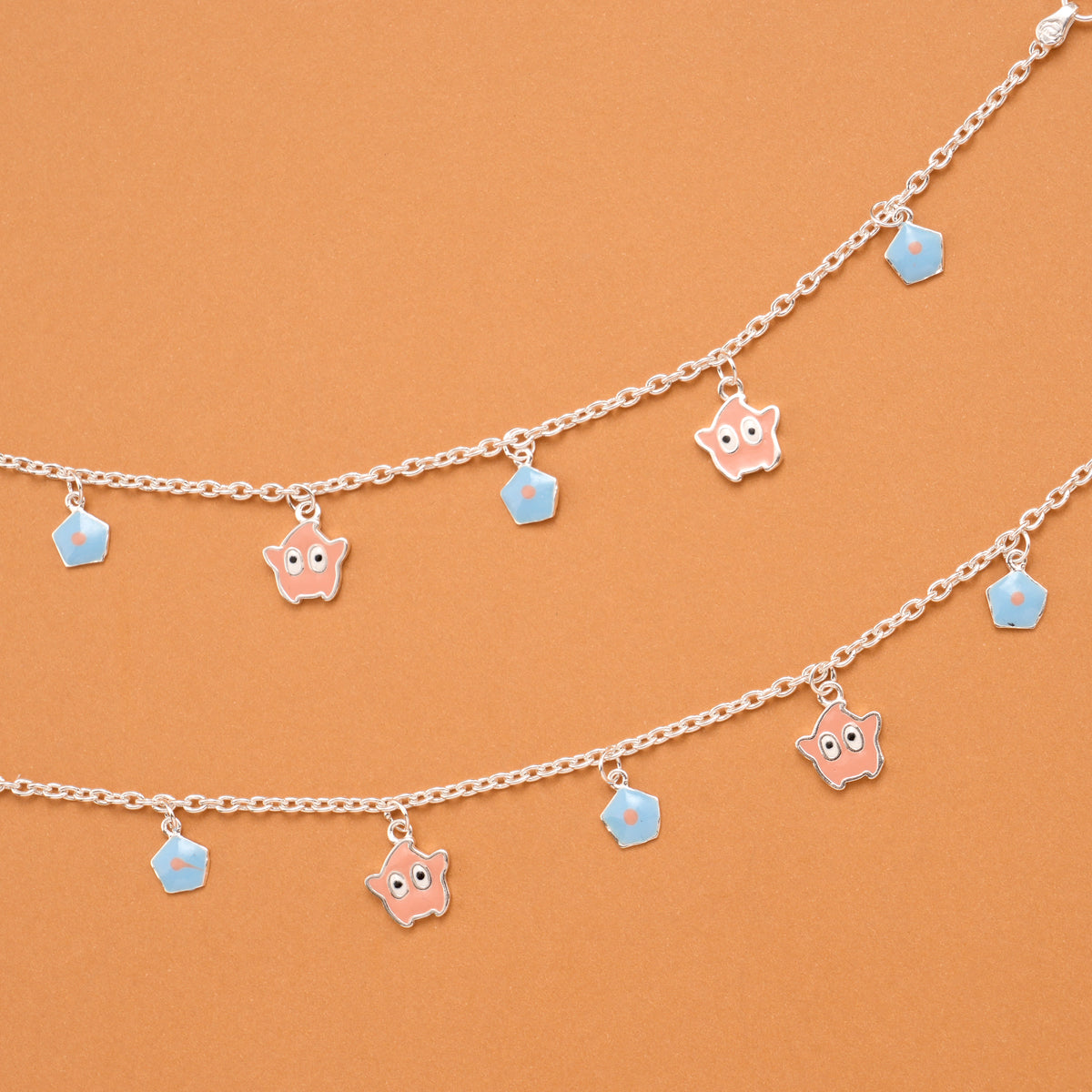 Dainty Charm Silver Baby Anklets