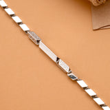 Shine Rice Design Silver Men's Bracelet